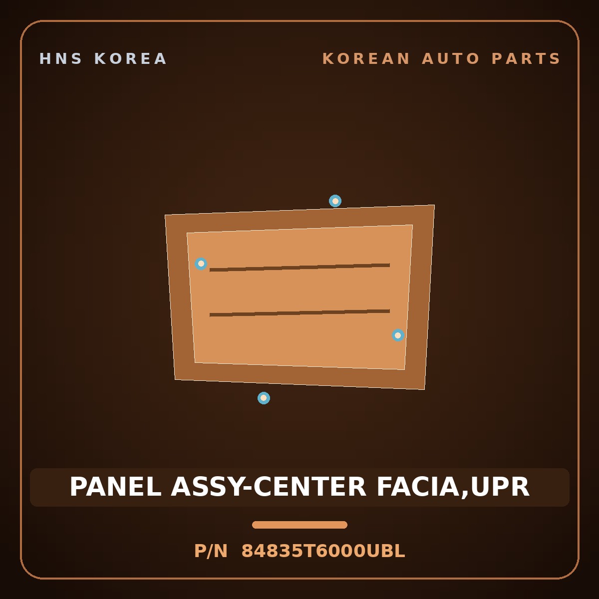Genuine Mobis PANEL ASSY-CENTER FACIA,UPR 84835T6000UBL for Genesis GV80 2020 HNS Parts Korea