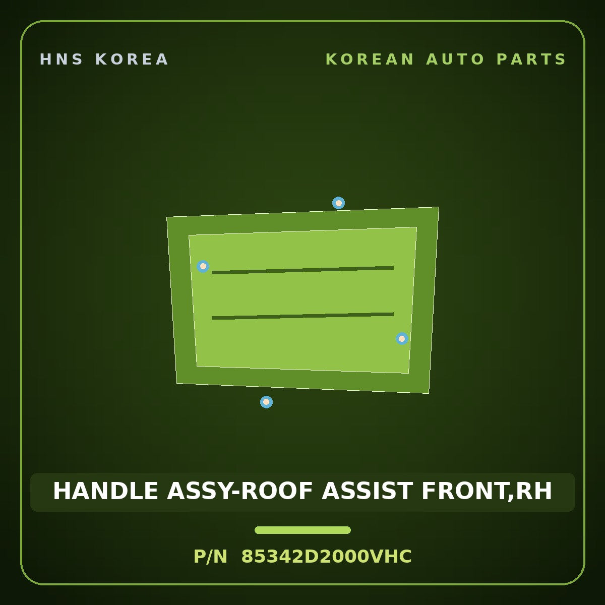 Genuine Mobis HANDLE ASSY-ROOF ASSIST FRONT,RH 85342D2000VHC for Genesis EQ900 2016 HNS Parts Korea
