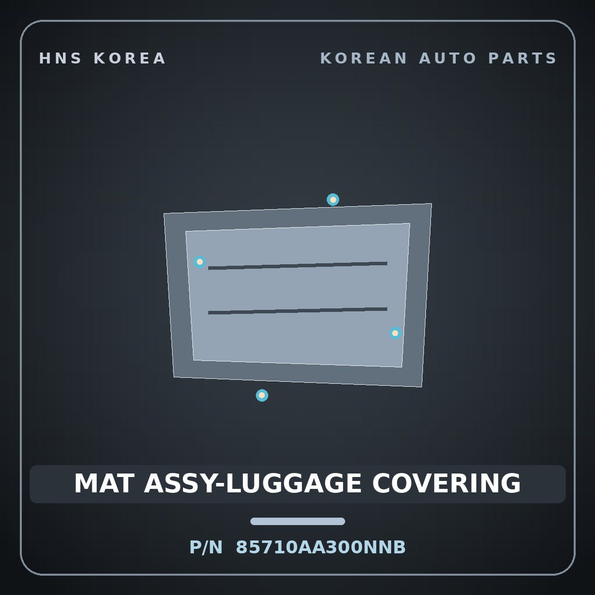 Genuine Mobis MAT ASSY-LUGGAGE COVERING 85710AA300NNB for Elantra 2020 HNS Parts Korea