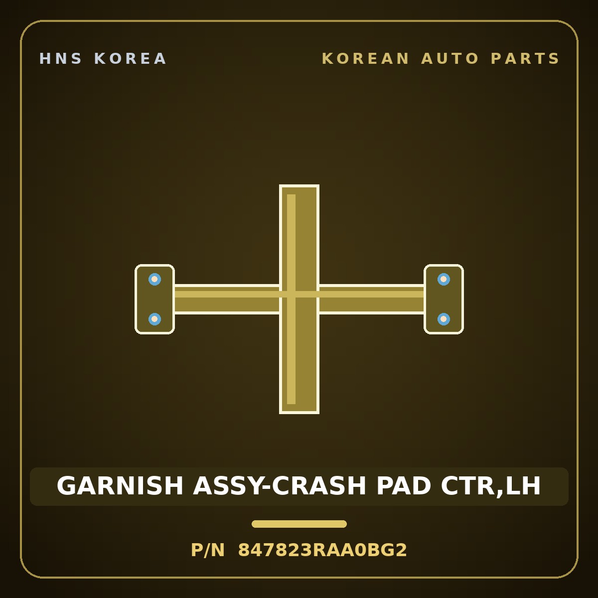 Genuine Mobis GARNISH ASSY-CRASH PAD CTR,LH 847823RAA0BG2 for K7 2013 HNS Parts Korea