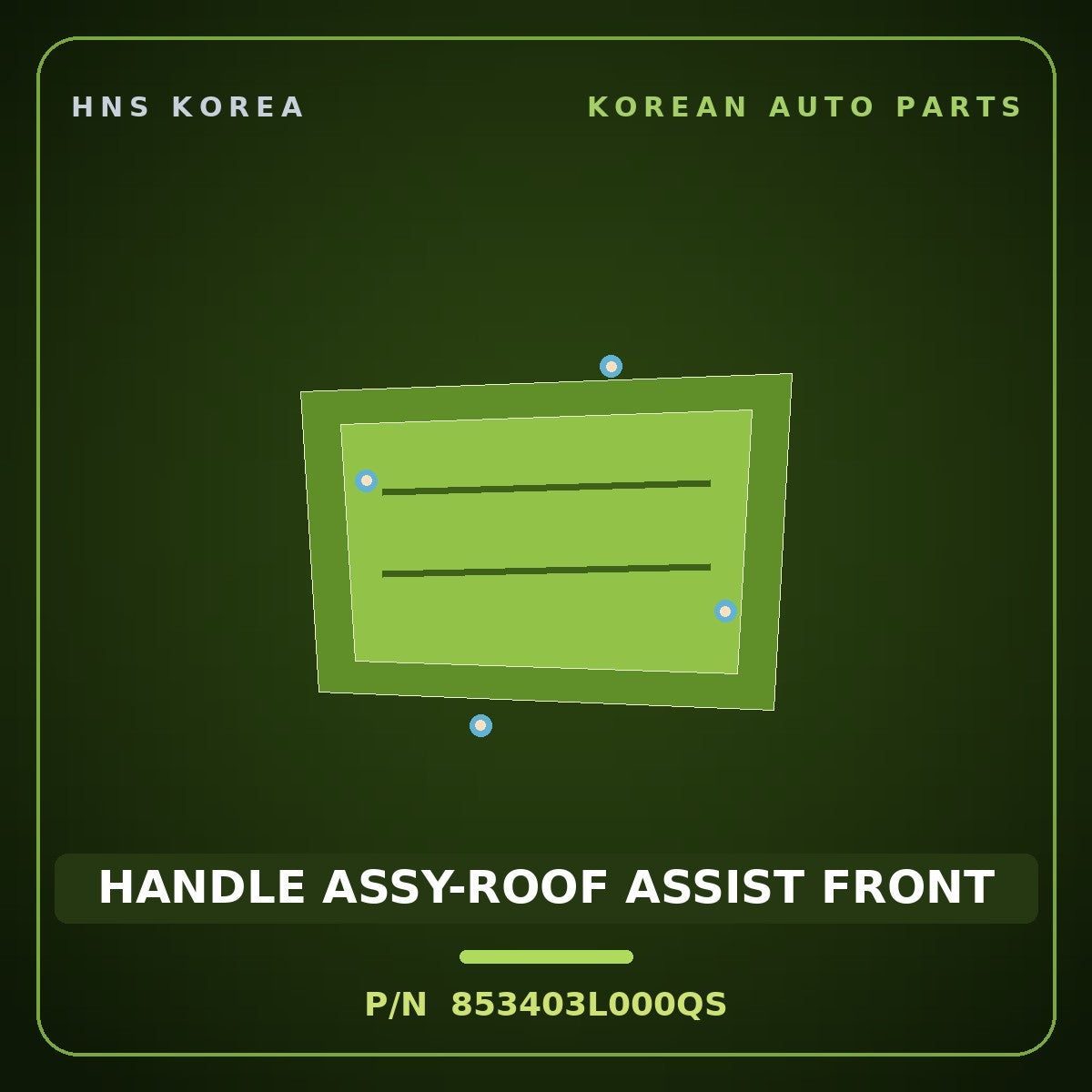 Genuine Mobis HANDLE ASSY-ROOF ASSIST FRONT 853403L000QS for Grandeur 2005 HNS Parts Korea
