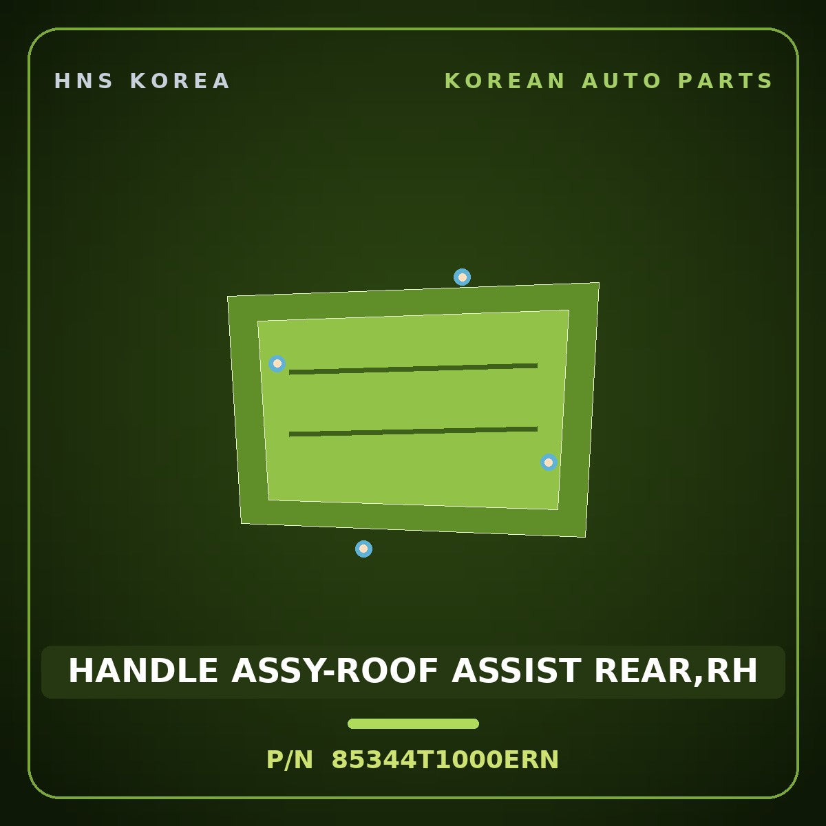 Genuine Mobis HANDLE ASSY-ROOF ASSIST REAR,RH 85344T1000ERN for Genesis GV80 2024 HNS Parts Korea