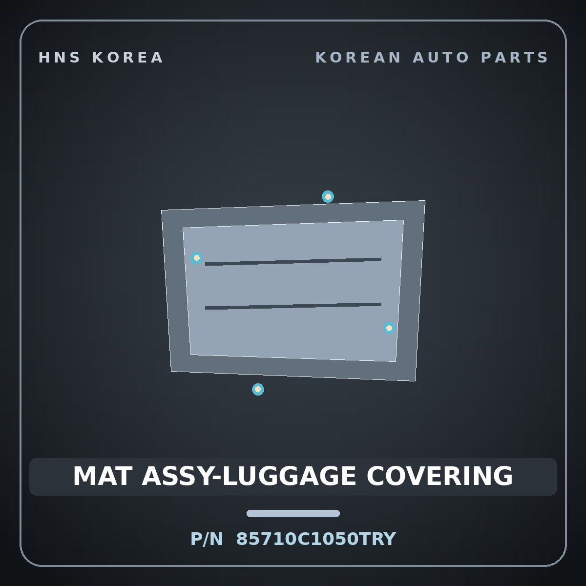 Genuine Mobis MAT ASSY-LUGGAGE COVERING 85710C1050TRY for Sonata 2014 HNS Parts Korea