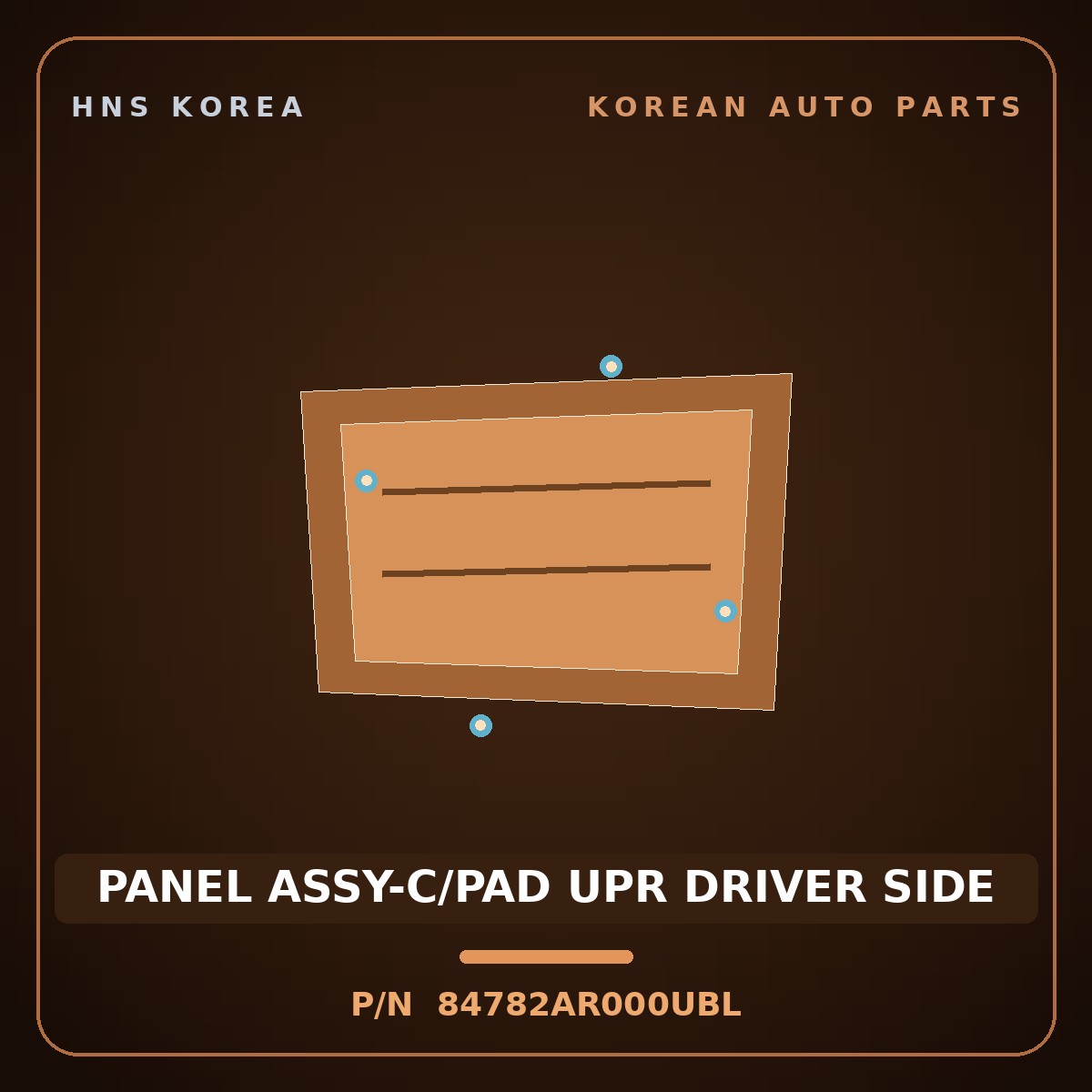 Genuine Mobis PANEL ASSY-C/PAD UPR DRIVER SIDE 84782AR000UBL for Genesis GV70 2021 HNS Parts Korea