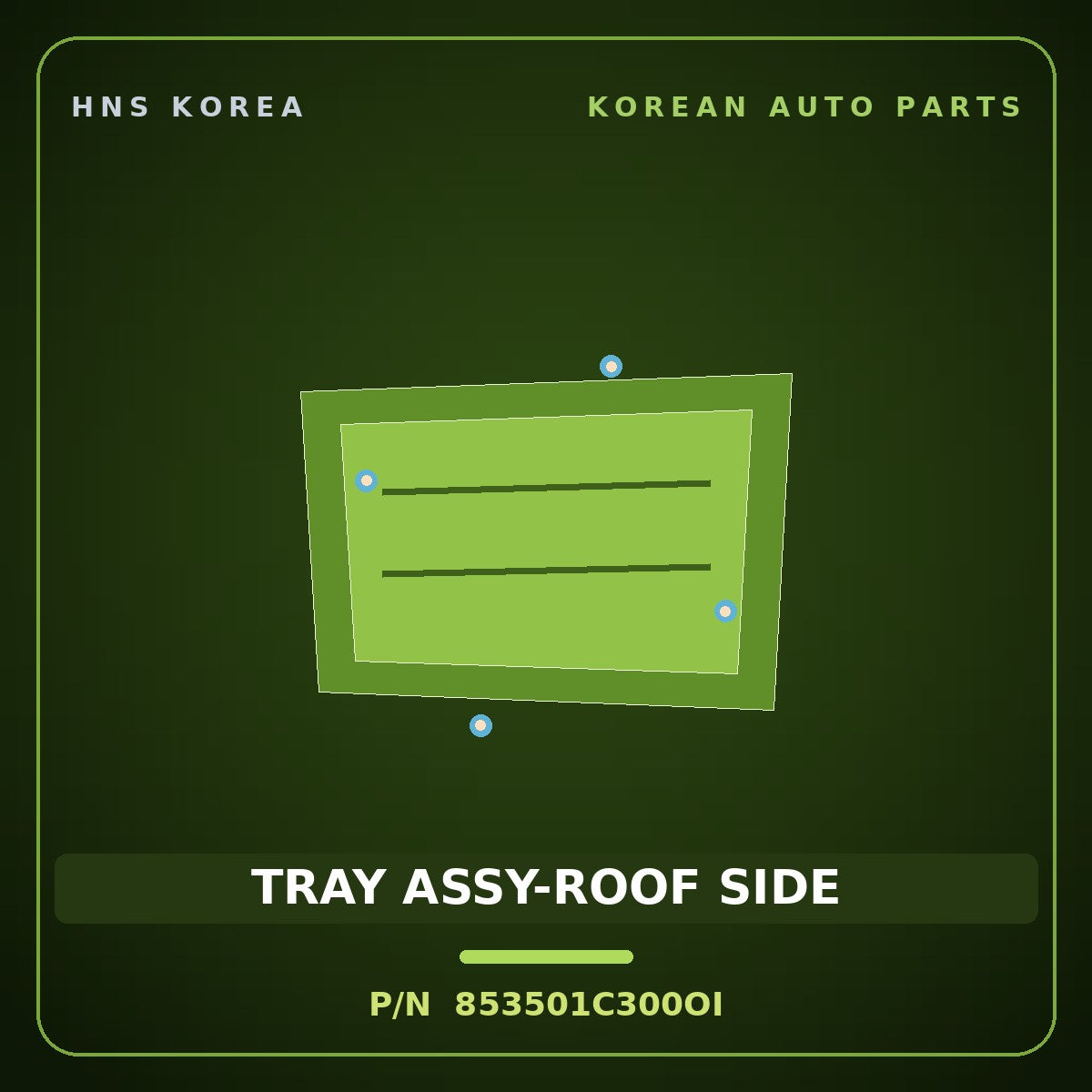 Genuine Mobis TRAY ASSY-ROOF SIDE 853501C300OI for Click 2002 HNS Parts Korea