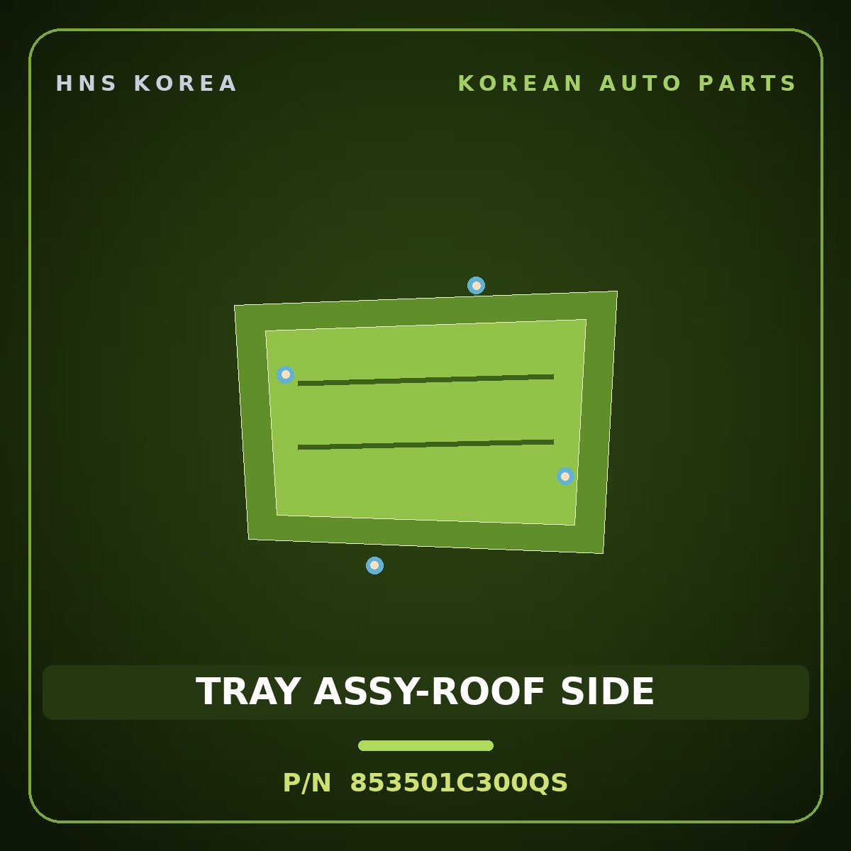 Genuine Mobis TRAY ASSY-ROOF SIDE 853501C300QS for Click 2002 HNS Parts Korea
