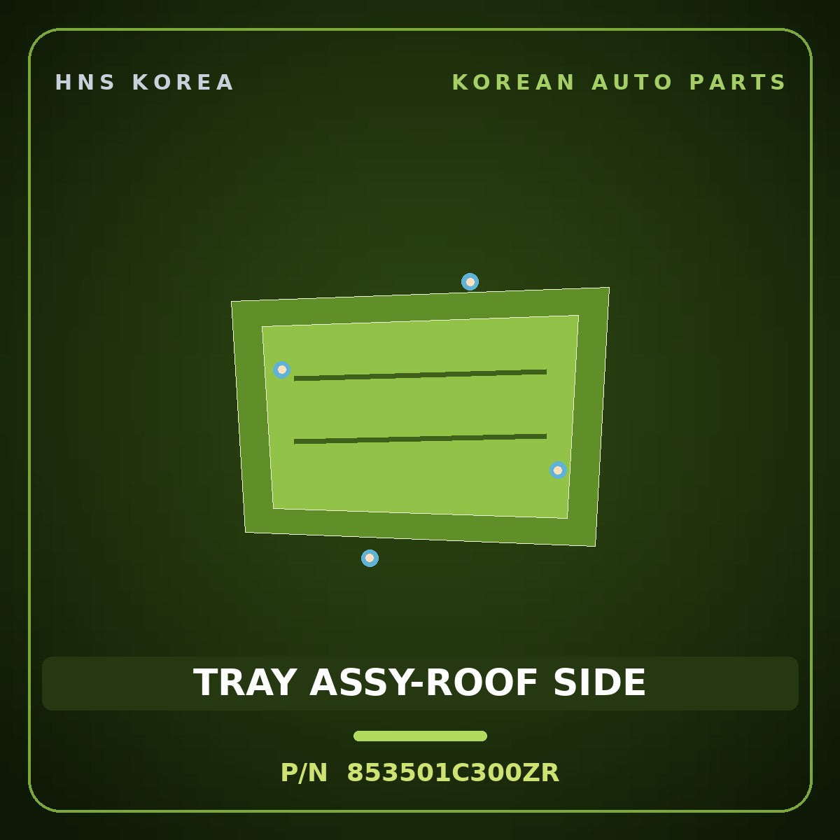 Genuine Mobis TRAY ASSY-ROOF SIDE 853501C300ZR for Click 2002 HNS Parts Korea
