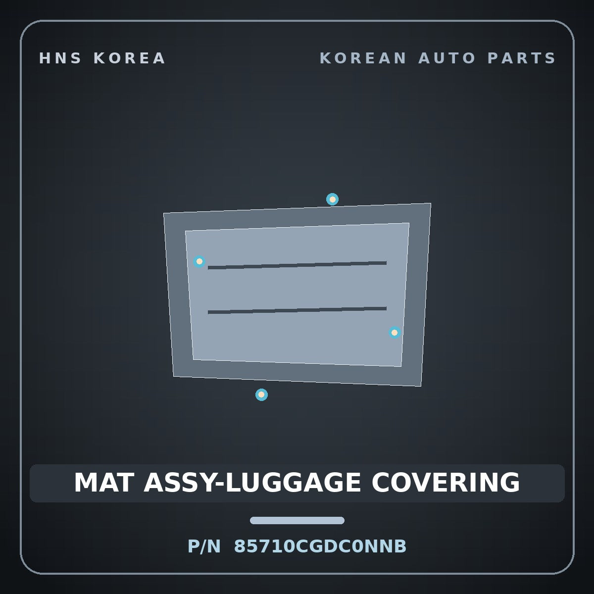 Genuine Mobis MAT ASSY-LUGGAGE COVERING 85710CGDC0NNB for Staria 2026 HNS Parts Korea