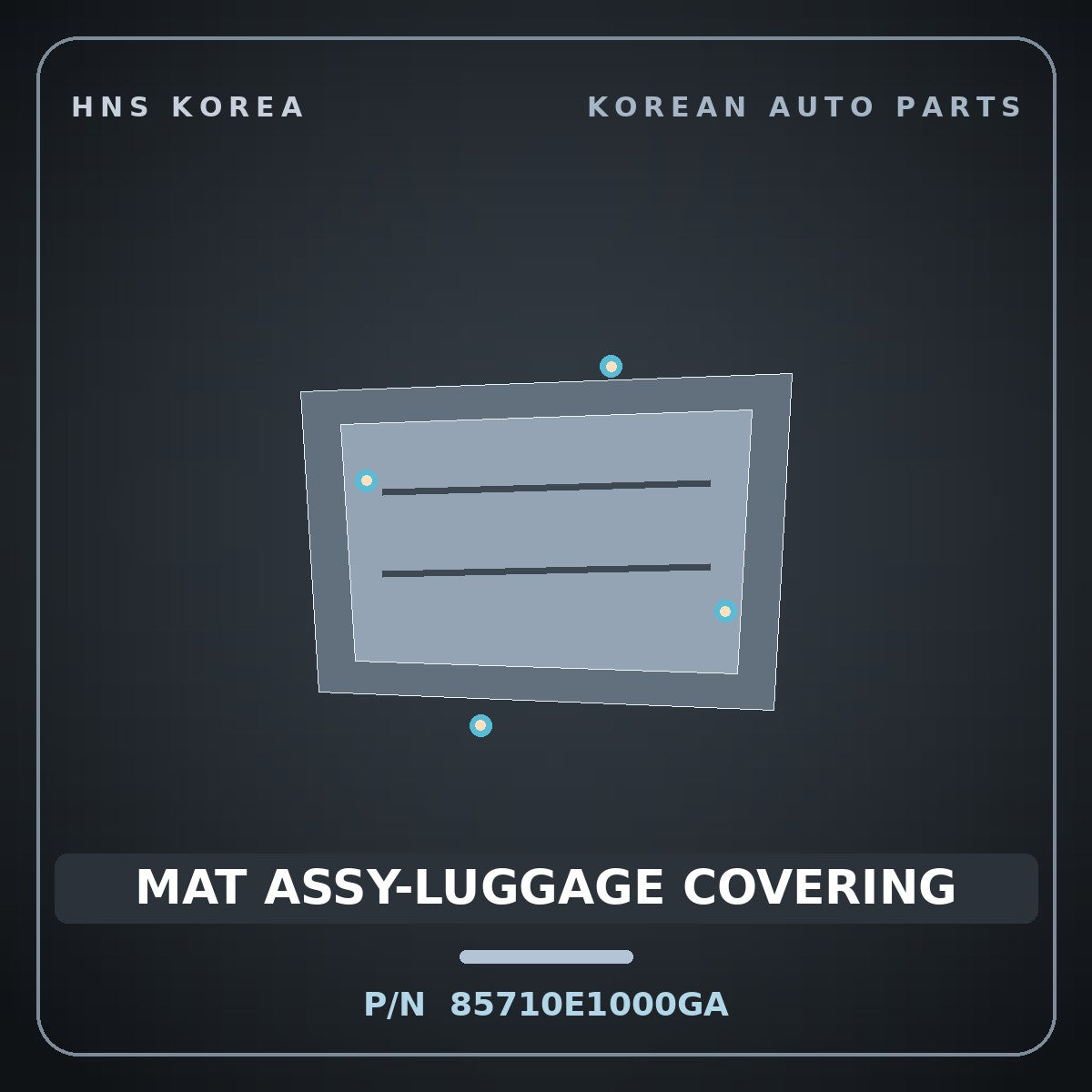 Genuine Mobis MAT ASSY-LUGGAGE COVERING 85710E1000GA for BlueOn 2011 HNS Parts Korea