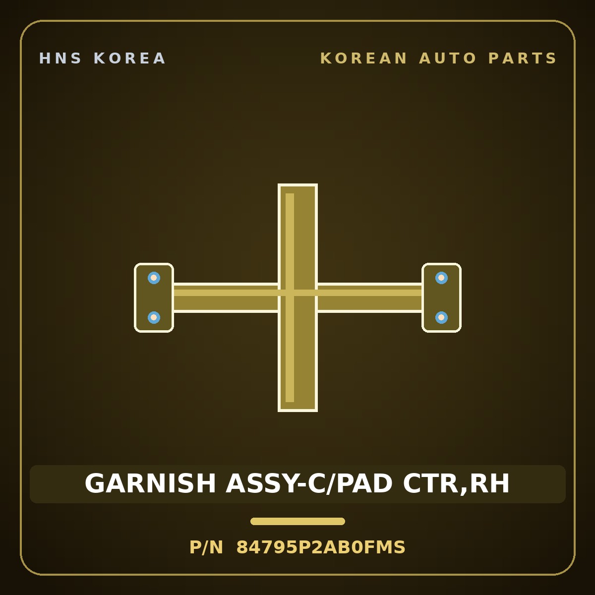 Genuine Mobis GARNISH ASSY-C/PAD CTR,RH 84795P2AB0FMS for Sorento 2023 HNS Parts Korea
