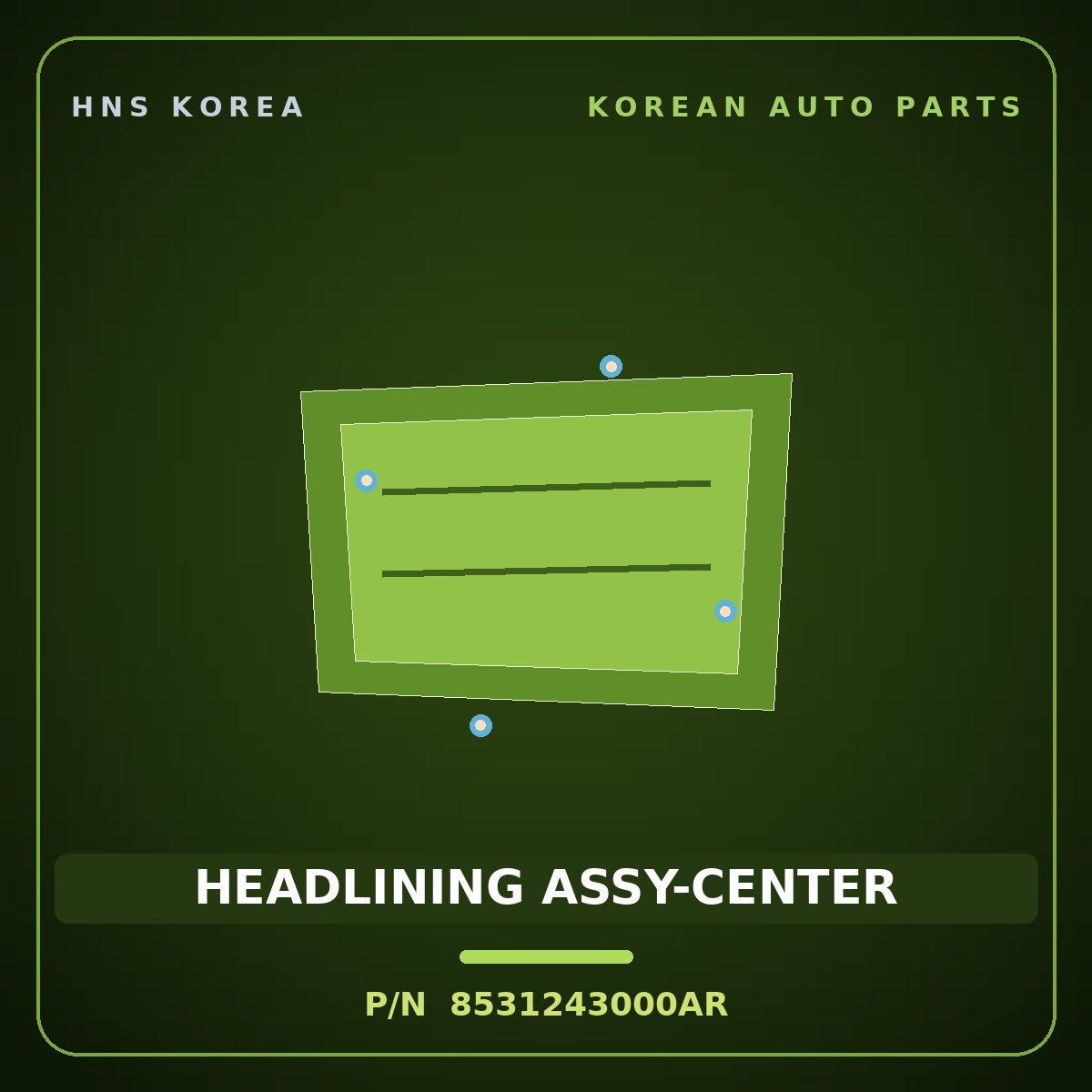 Genuine Mobis HEADLINING ASSY-CENTER 8531243000AR for Grace 1995 HNS Parts Korea