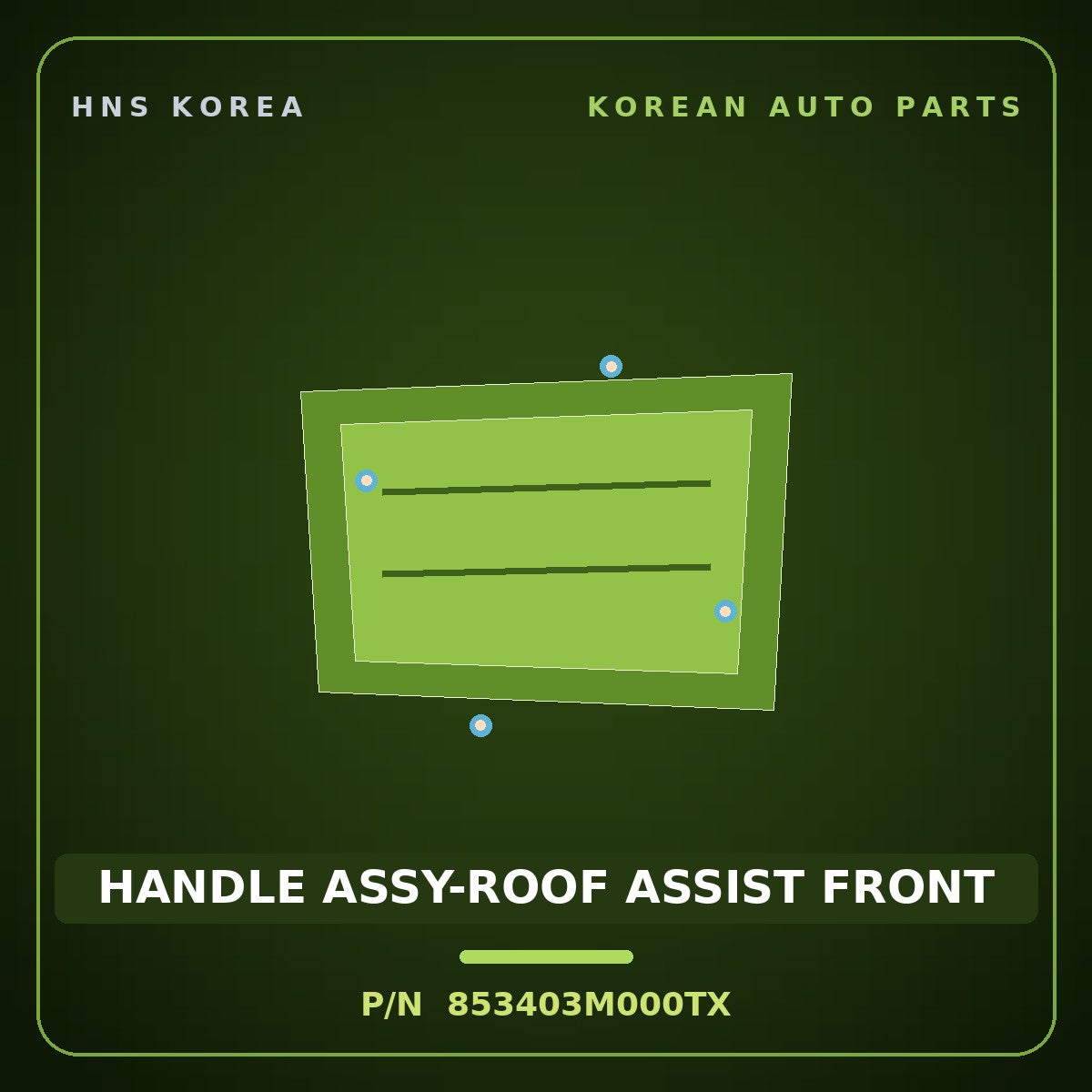 Genuine Mobis HANDLE ASSY-ROOF ASSIST FRONT 853403M000TX for Genesis 2007 HNS Parts Korea