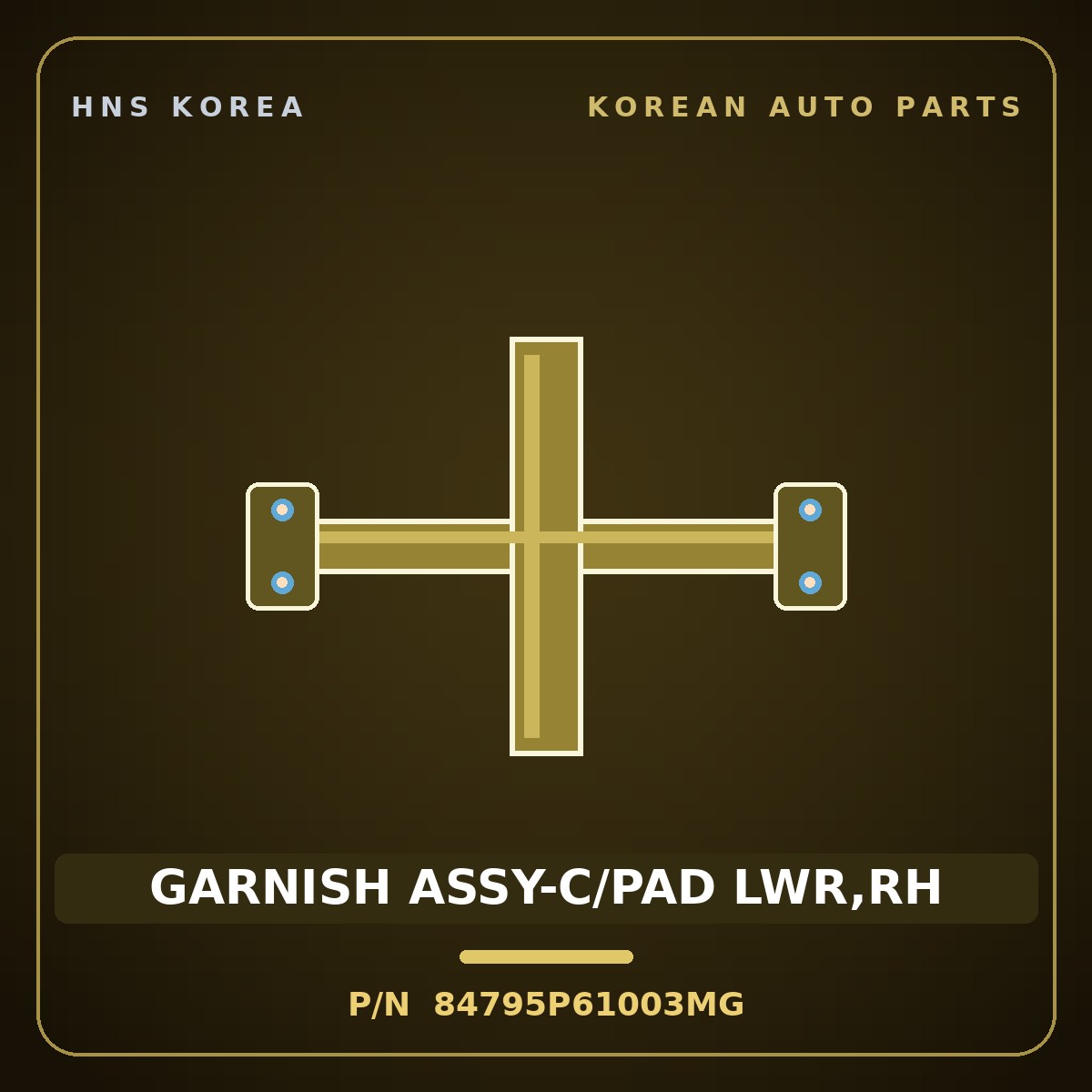 Genuine Mobis GARNISH ASSY-C/PAD LWR,RH 84795P61003MG for Santa Fe 2024 HNS Parts Korea