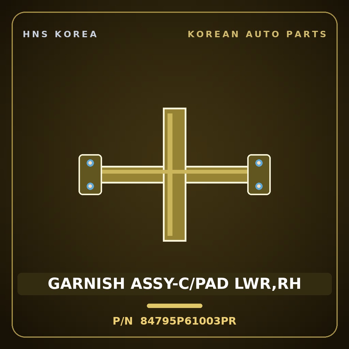 Genuine Mobis GARNISH ASSY-C/PAD LWR,RH 84795P61003PR for Santa Fe 2024 HNS Parts Korea