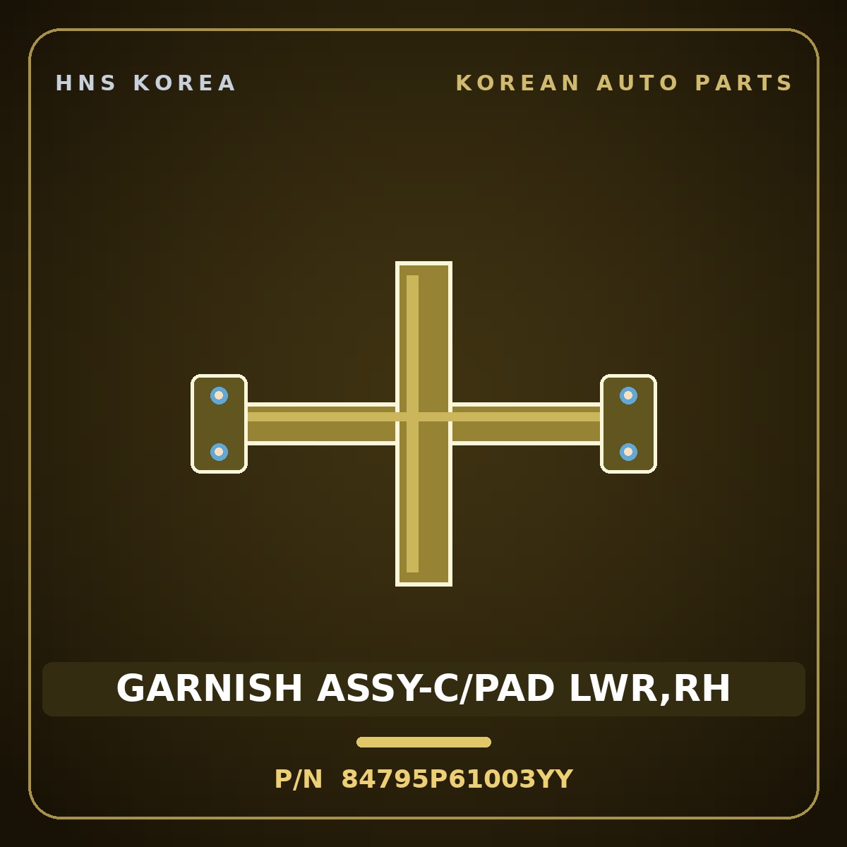 Genuine Mobis GARNISH ASSY-C/PAD LWR,RH 84795P61003YY for Santa Fe 2024 HNS Parts Korea