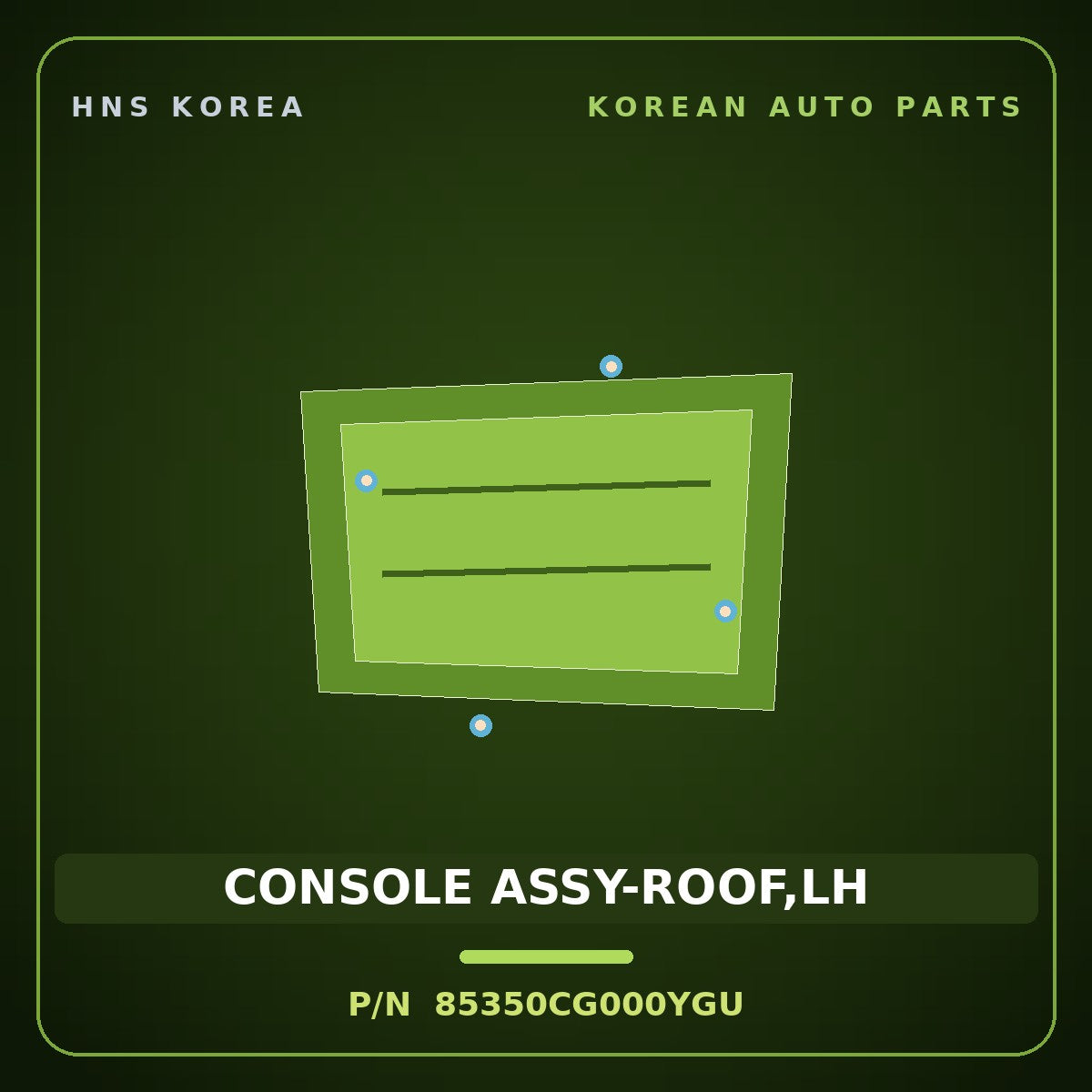 Genuine Mobis CONSOLE ASSY-ROOF,LH 85350CG000YGU for ST1 2021 HNS Parts Korea