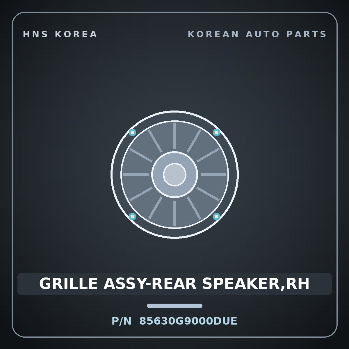 Genuine Mobis GRILLE ASSY-REAR SPEAKER,RH 85630G9000DUE for G70 2021 HNS Parts Korea