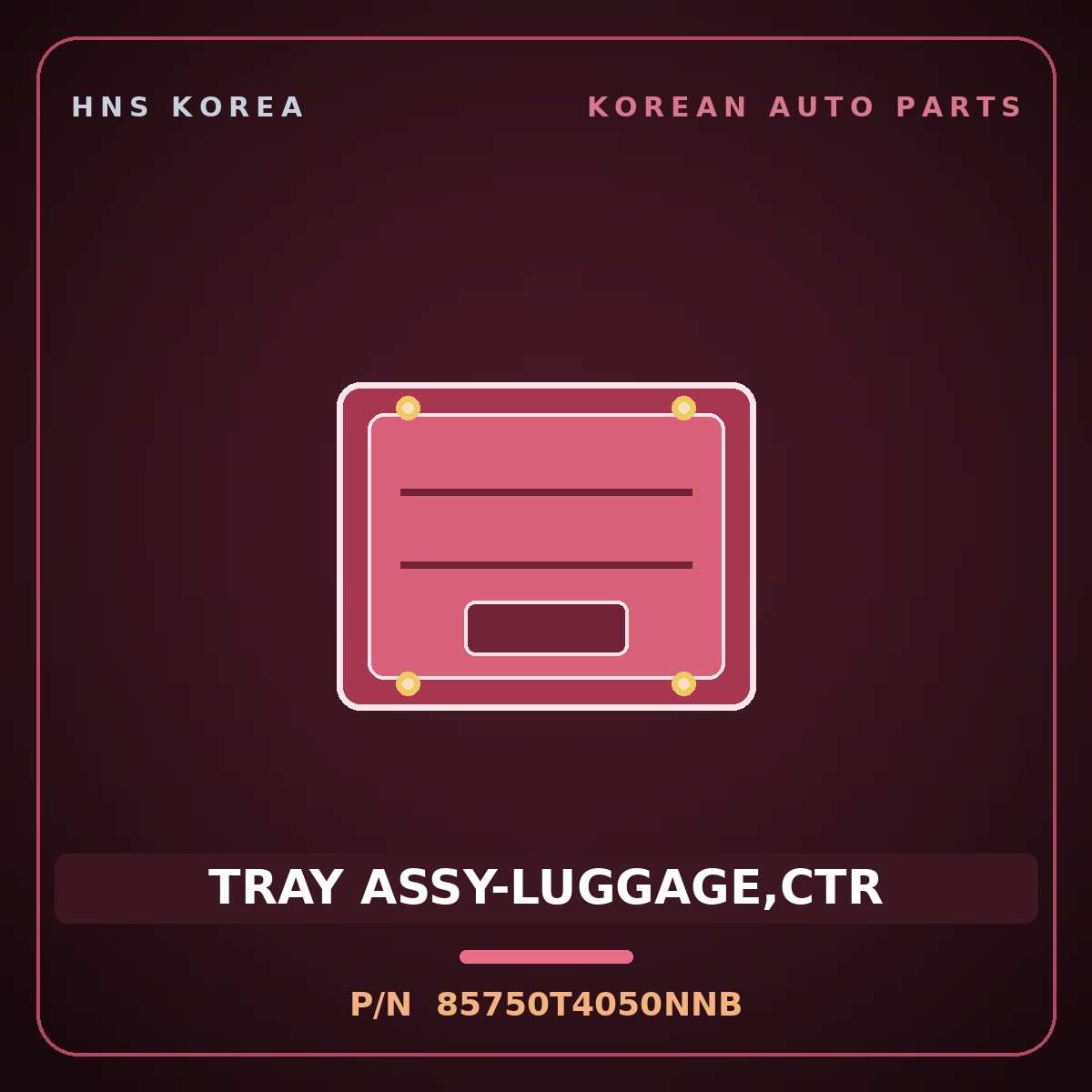 Genuine Mobis TRAY ASSY-LUGGAGE,CTR 85750T4050NNB for G90 2022 HNS Parts Korea