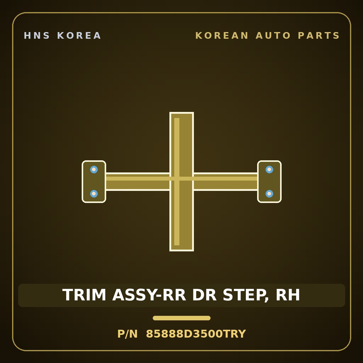 Genuine Mobis TRIM ASSY-RR DR STEP, RH 85888D3500TRY for Tucson 2015 HNS Parts Korea