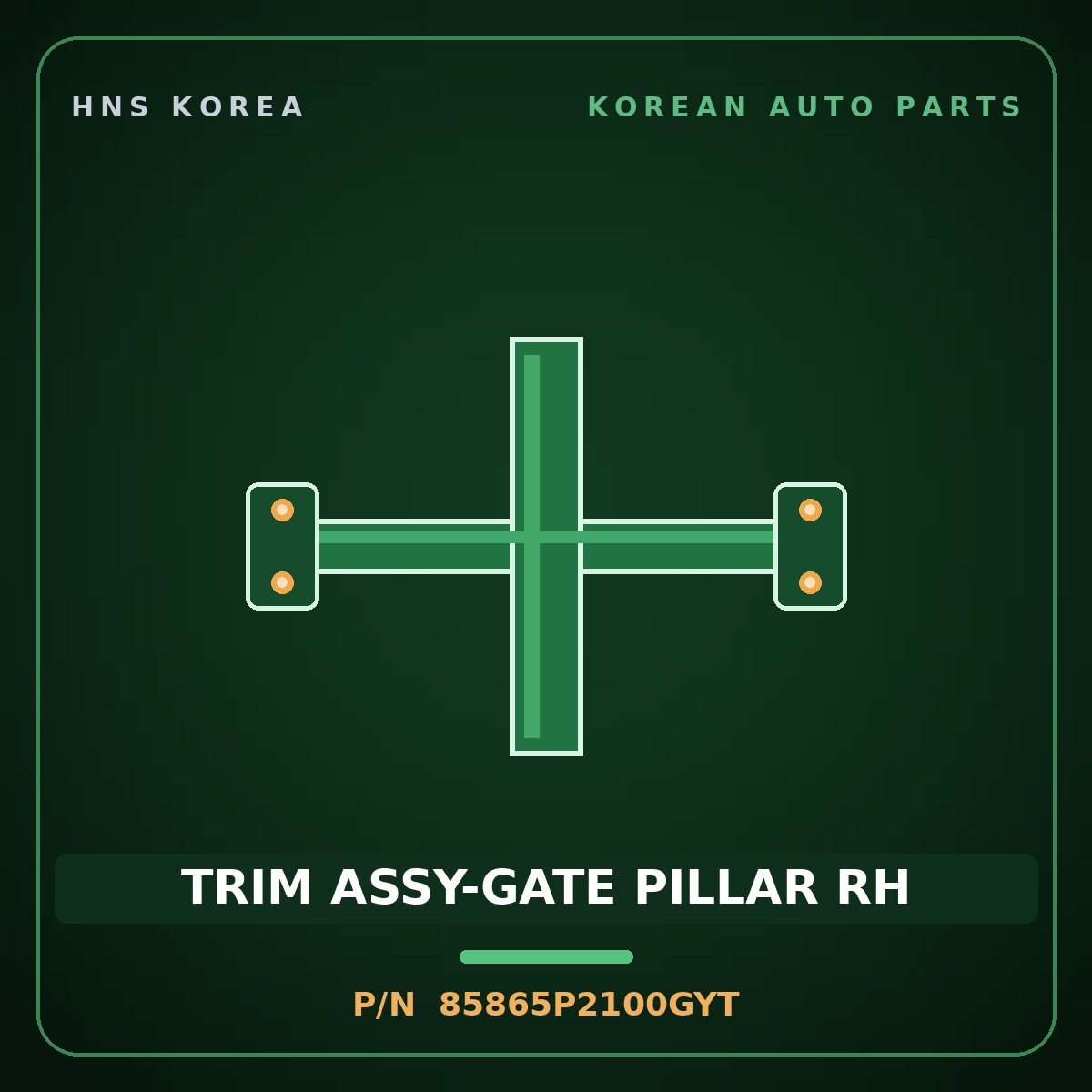 Genuine Mobis TRIM ASSY-GATE PILLAR RH 85865P2100GYT for Sorento 2020 HNS Parts Korea