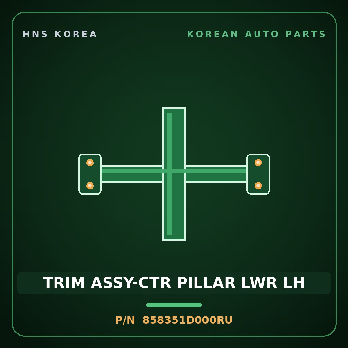 Genuine Mobis TRIM ASSY-CTR PILLAR LWR LH 858351D000RU for Carens 2006 HNS Parts Korea
