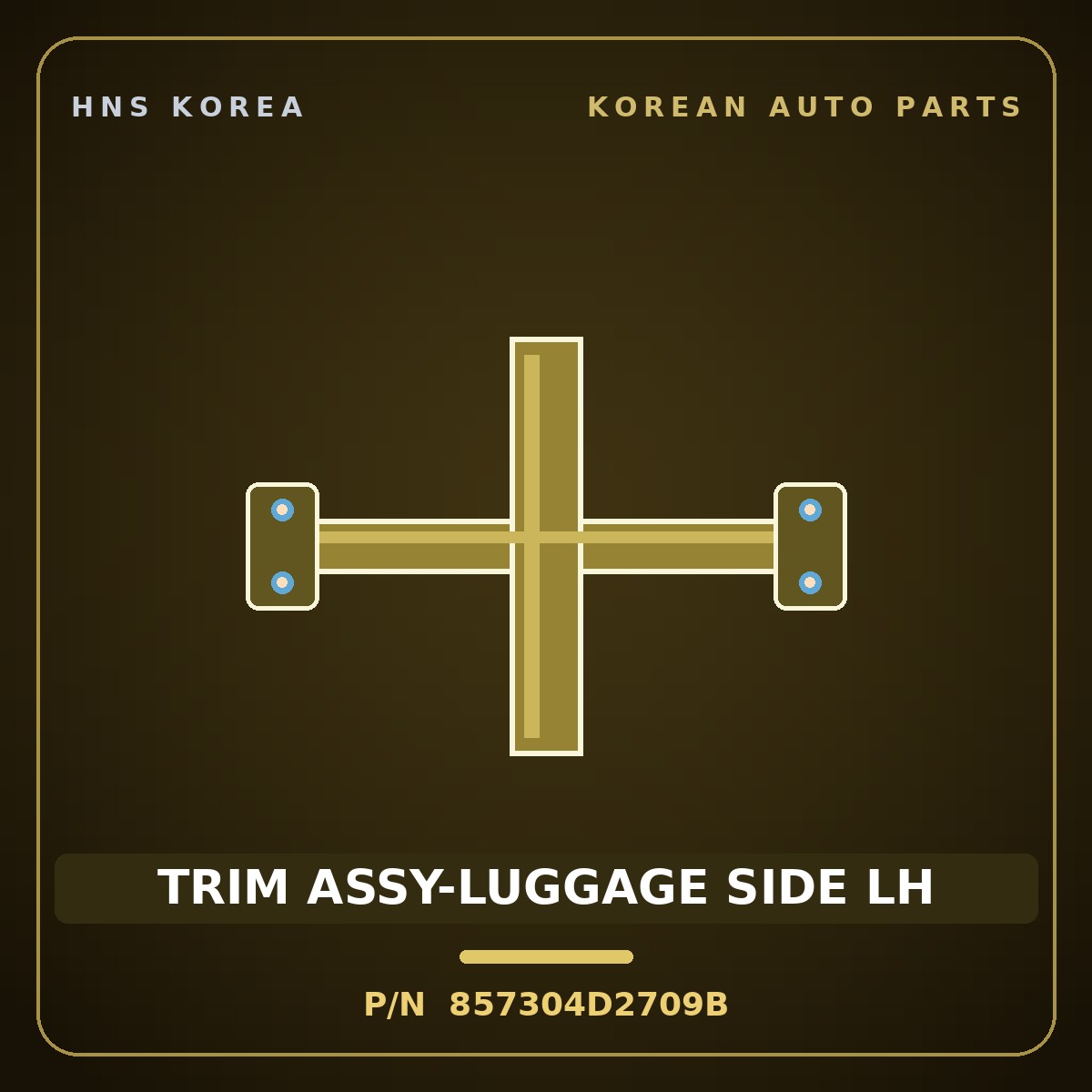 Genuine Mobis TRIM ASSY-LUGGAGE SIDE LH 857304D2709B for Carnival 2005 HNS Parts Korea