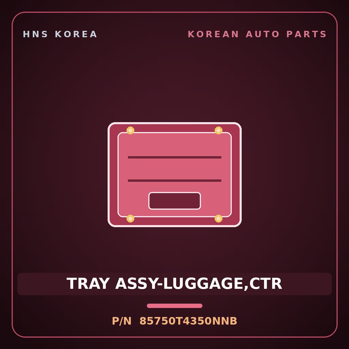 Genuine Mobis TRAY ASSY-LUGGAGE,CTR 85750T4350NNB for G90 2022 HNS Parts Korea