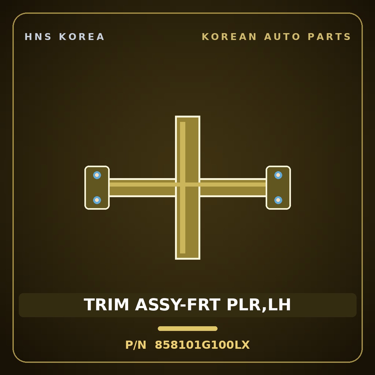 Genuine Mobis TRIM ASSY-FRT PLR,LH 858101G100LX for Pride 2005 HNS Parts Korea
