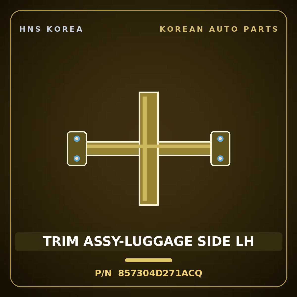 Genuine Mobis TRIM ASSY-LUGGAGE SIDE LH 857304D271ACQ for Carnival 2005 HNS Parts Korea