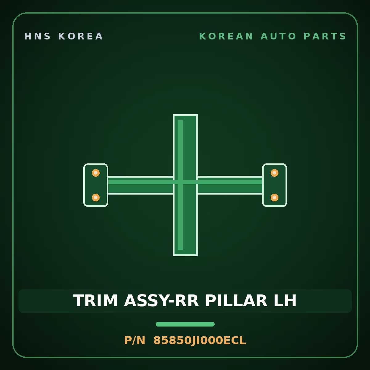 Genuine Mobis TRIM ASSY-RR PILLAR LH 85850JI000ECL for G80 2025 HNS Parts Korea