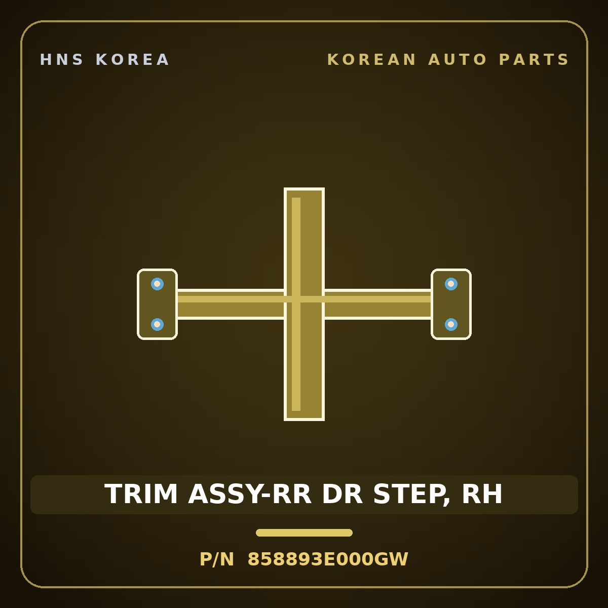 Genuine Mobis TRIM ASSY-RR DR STEP, RH 858893E000GW for Sorento 2002 HNS Parts Korea