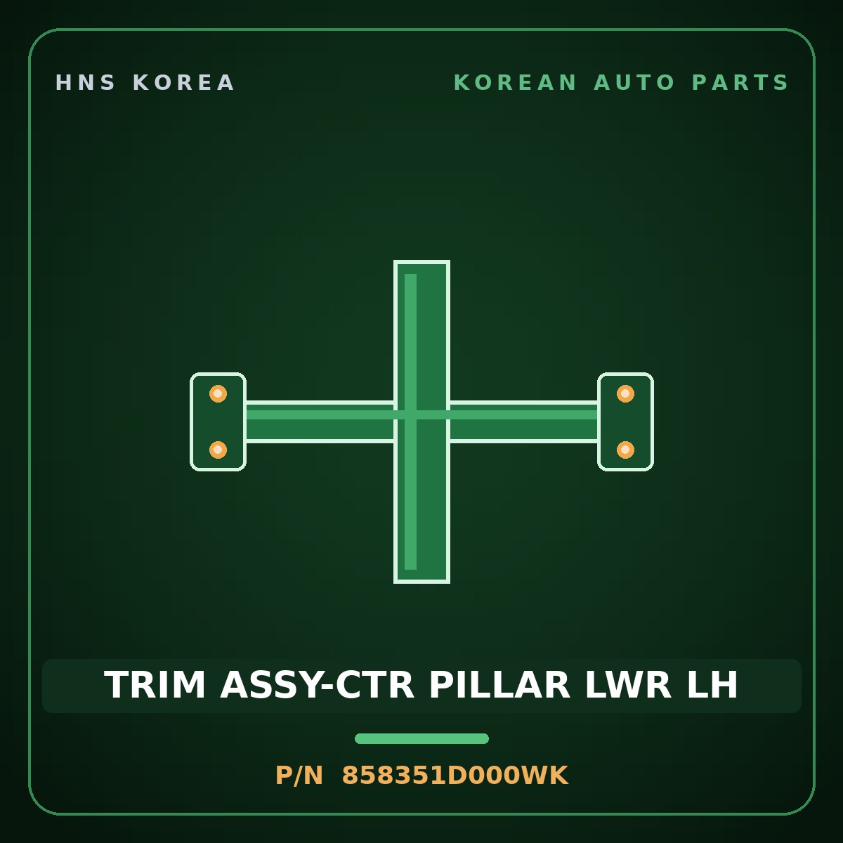 Genuine Mobis TRIM ASSY-CTR PILLAR LWR LH 858351D000WK for Carens 2006 HNS Parts Korea