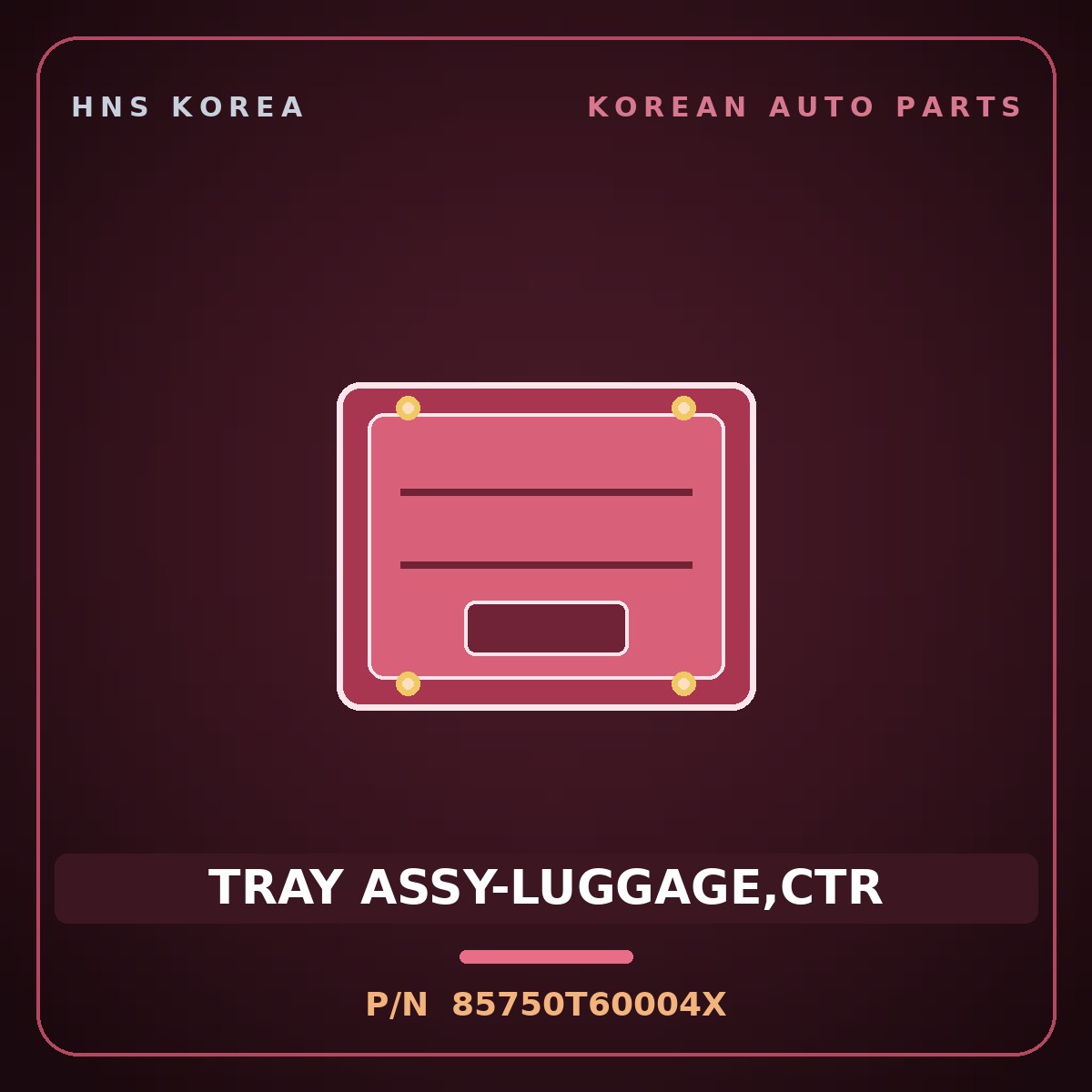Genuine Mobis TRAY ASSY-LUGGAGE,CTR 85750T60004X for Genesis GV80 2020 HNS Parts Korea