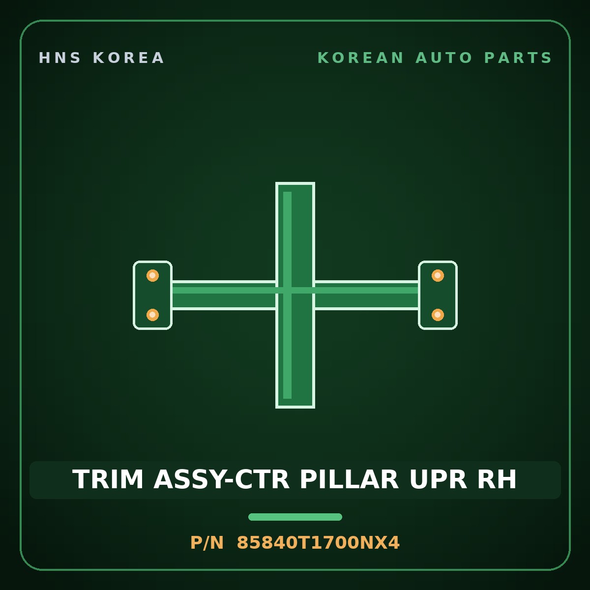 Genuine Mobis TRIM ASSY-CTR PILLAR UPR RH 85840T1700NX4 for G80 2023 HNS Parts Korea