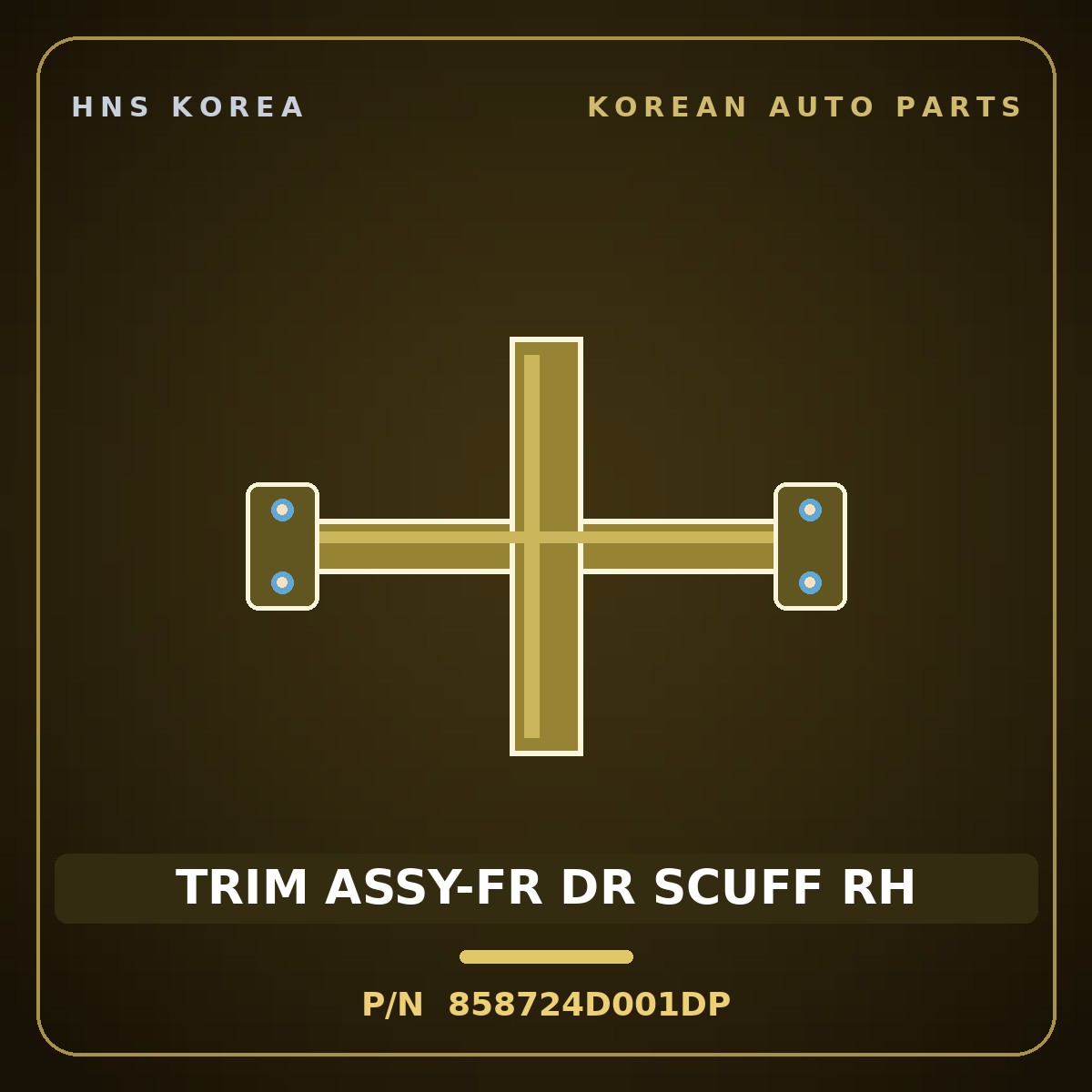 Genuine Mobis TRIM ASSY-FR DR SCUFF RH 858724D001DP for Carnival 2005 HNS Parts Korea