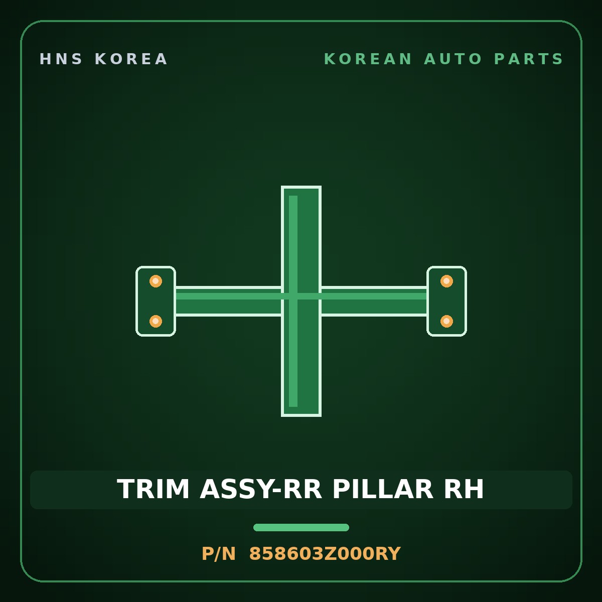Genuine Mobis TRIM ASSY-RR PILLAR RH 858603Z000RY for i40 2012 HNS Parts Korea