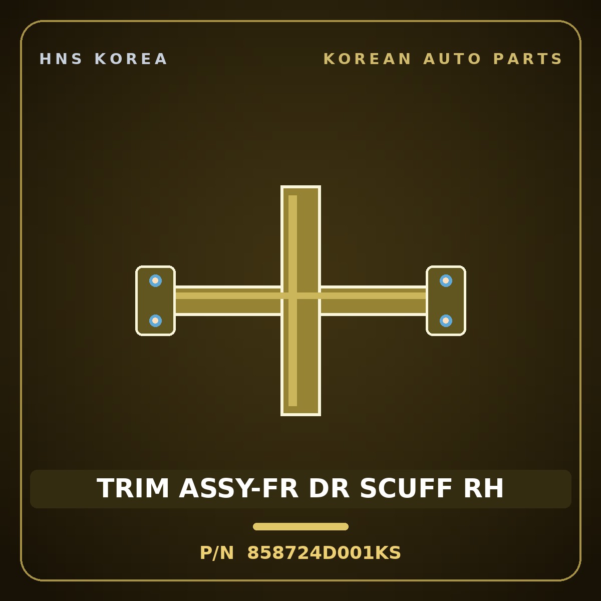 Genuine Mobis TRIM ASSY-FR DR SCUFF RH 858724D001KS for Carnival 2005 HNS Parts Korea