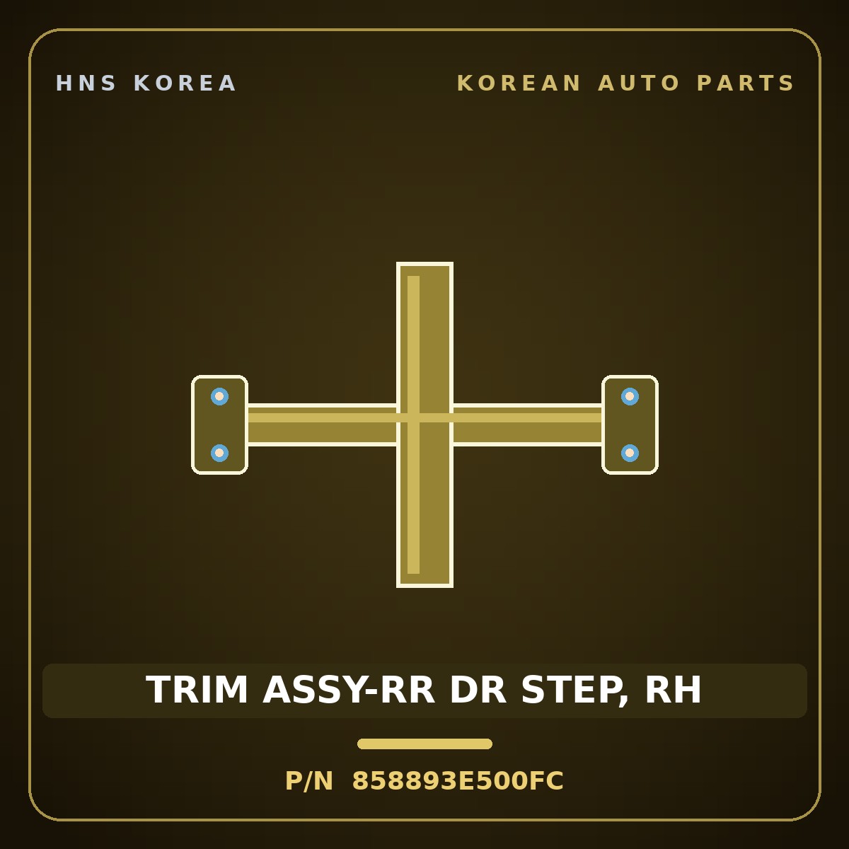 Genuine Mobis TRIM ASSY-RR DR STEP, RH 858893E500FC for Sorento 2006 HNS Parts Korea