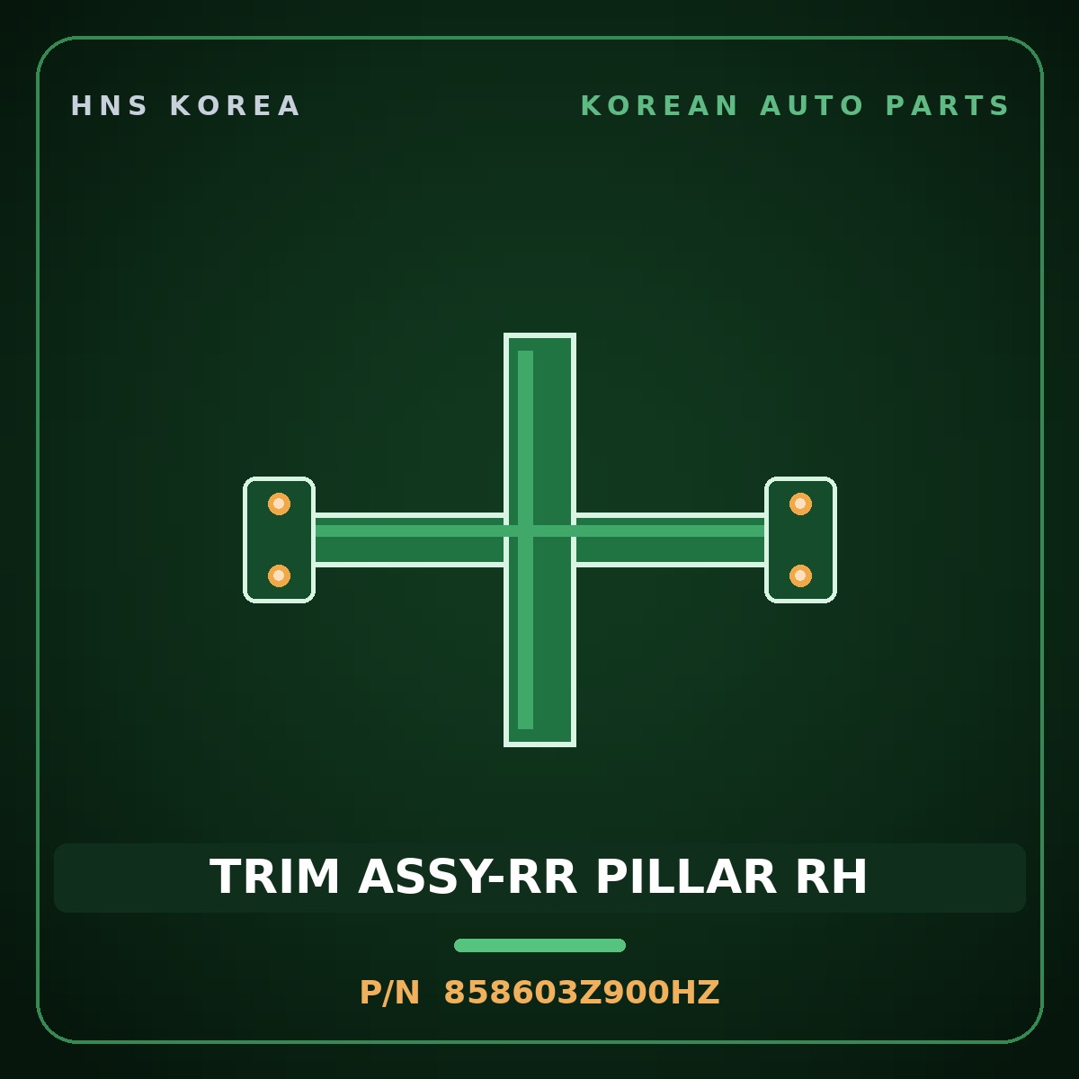 Genuine Mobis TRIM ASSY-RR PILLAR RH 858603Z900HZ for i40 2012 HNS Parts Korea