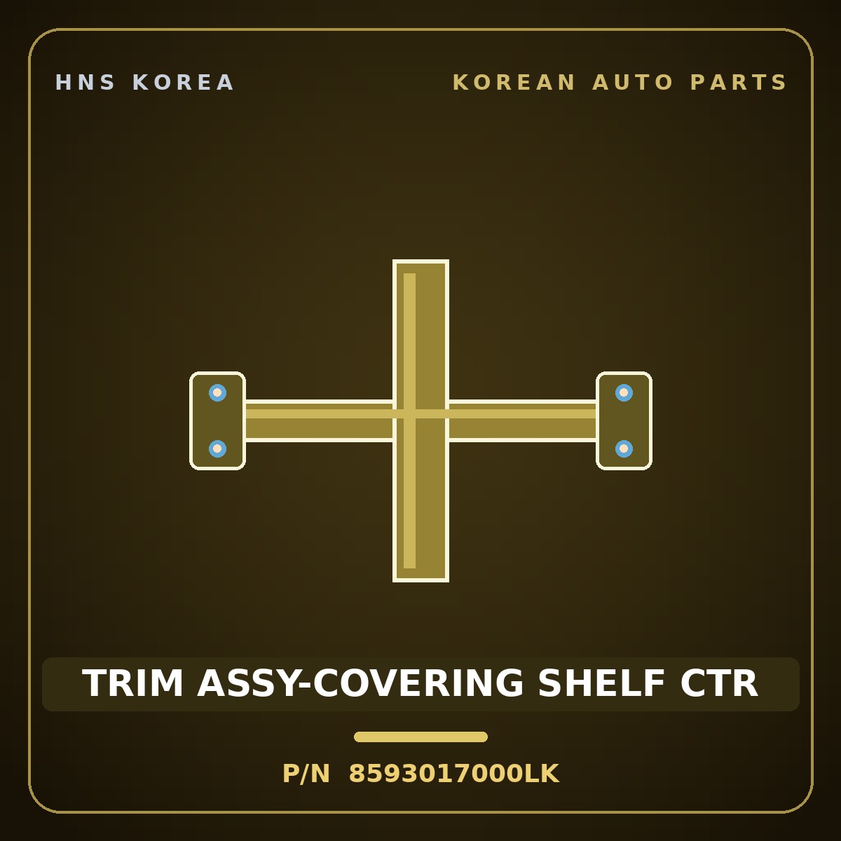 Genuine Mobis TRIM ASSY-COVERING SHELF CTR 8593017000LK for Lavita 2001 HNS Parts Korea