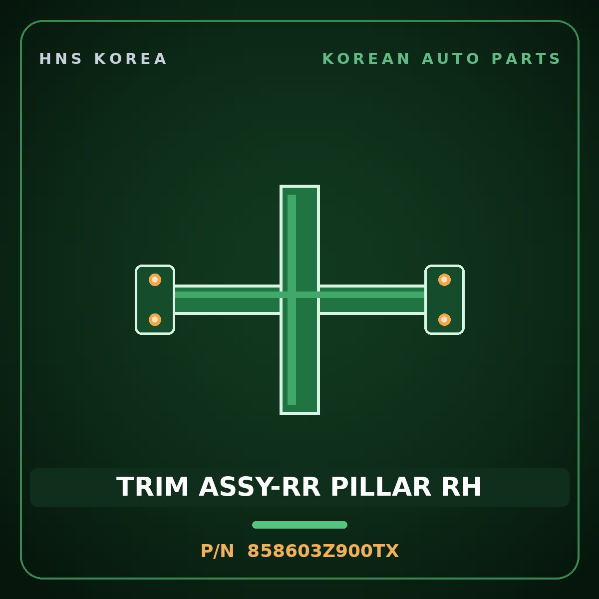 Genuine Mobis TRIM ASSY-RR PILLAR RH 858603Z900TX for i40 2012 HNS Parts Korea