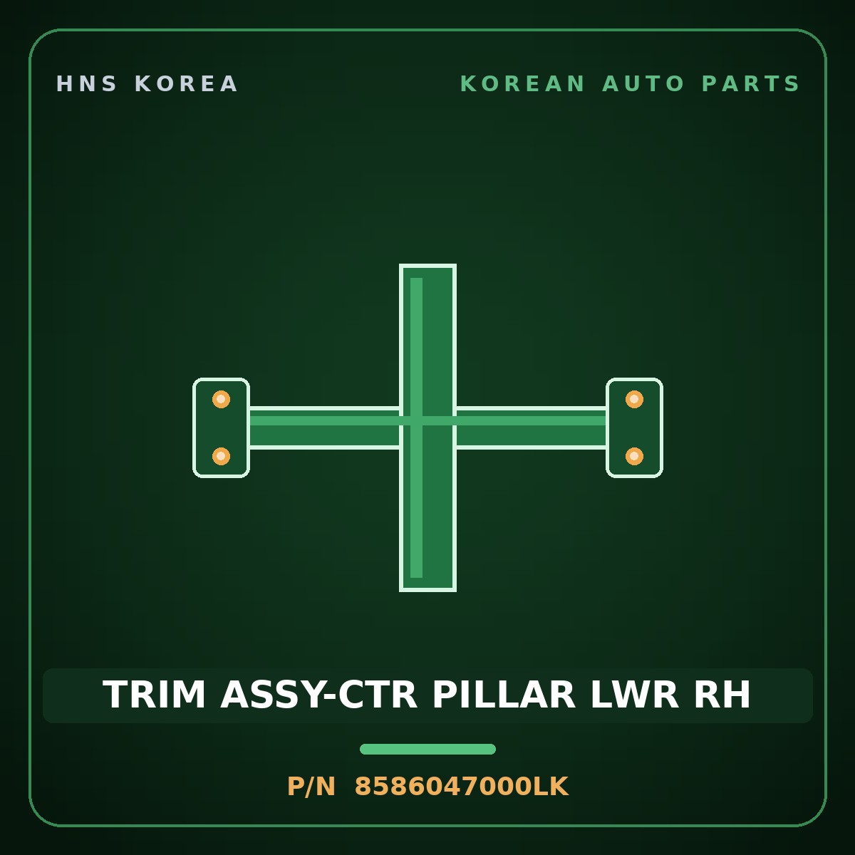 Genuine Mobis TRIM ASSY-CTR PILLAR LWR RH 8586047000LK for Libero 2000 HNS Parts Korea