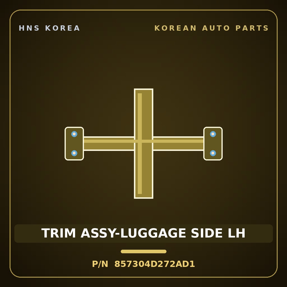Genuine Mobis TRIM ASSY-LUGGAGE SIDE LH 857304D272AD1 for Carnival 2005 HNS Parts Korea