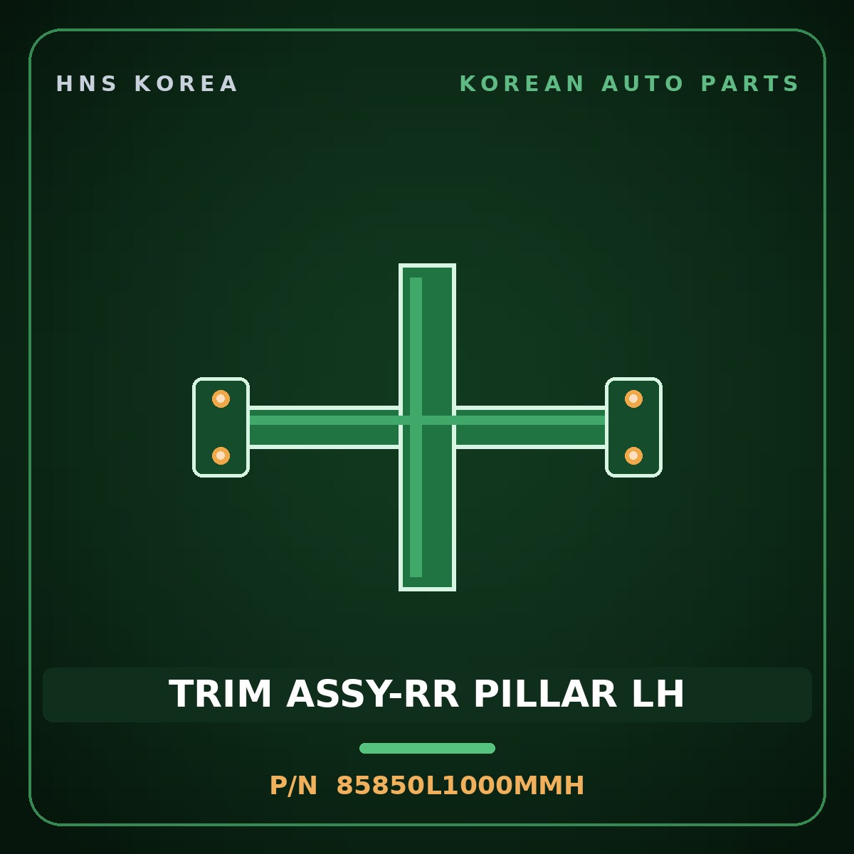 Genuine Mobis TRIM ASSY-RR PILLAR LH 85850L1000MMH for Sonata 2019 HNS Parts Korea