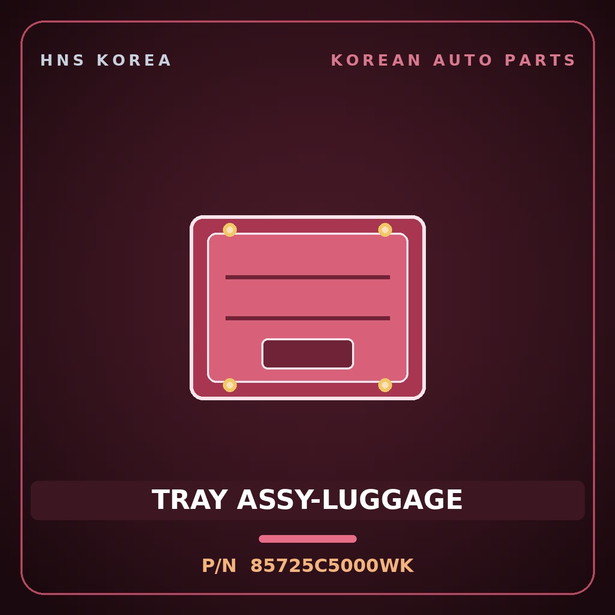 Genuine Mobis TRAY ASSY-LUGGAGE 85725C5000WK for Sorento 2015 HNS Parts Korea