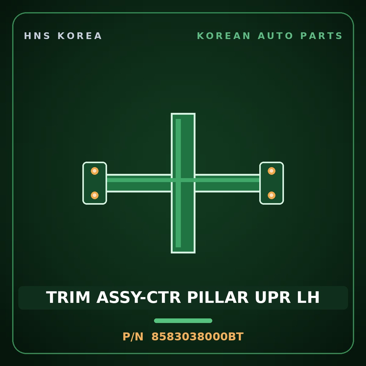 Genuine Mobis TRIM ASSY-CTR PILLAR UPR LH 8583038000BT for Optima 2000 HNS Parts Korea