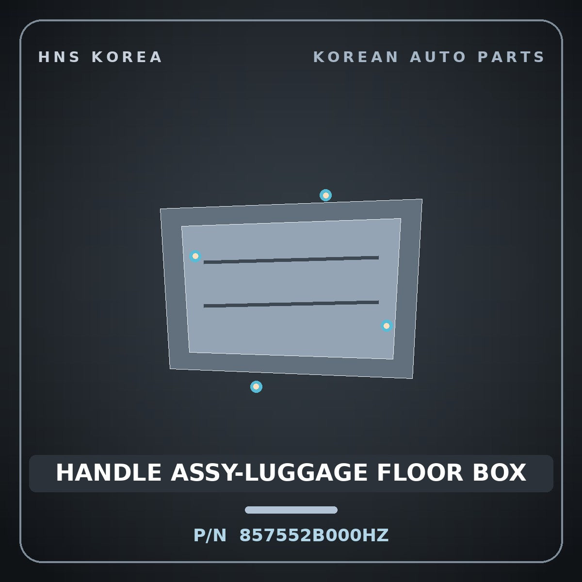 Genuine Mobis HANDLE ASSY-LUGGAGE FLOOR BOX 857552B000HZ for Santa Fe 2010 HNS Parts Korea