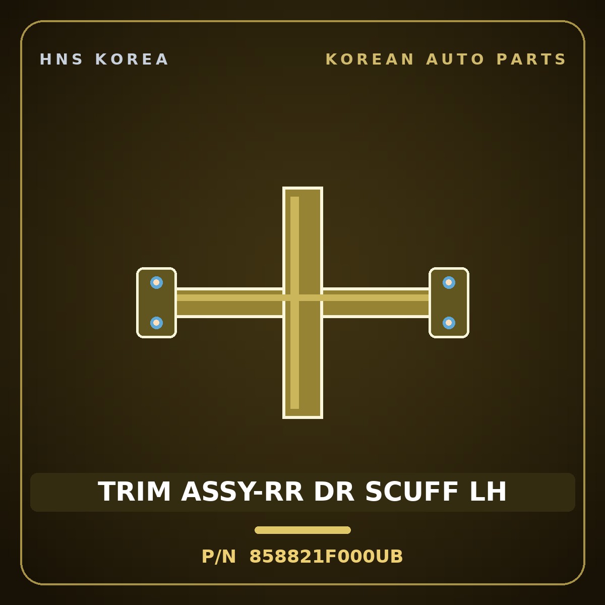 Genuine Mobis TRIM ASSY-RR DR SCUFF LH 858821F000UB for Sportage 2004 HNS Parts Korea