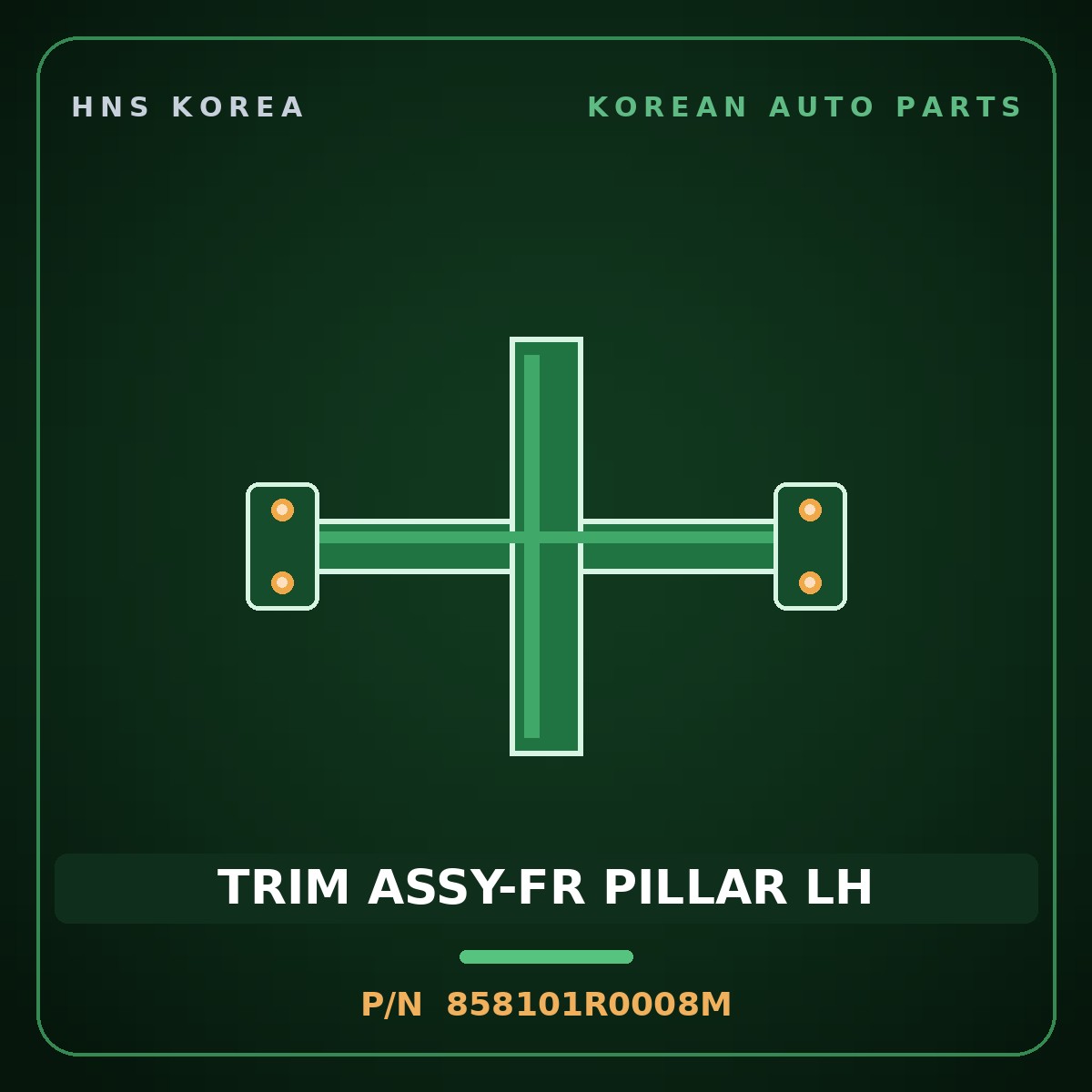 Genuine Mobis TRIM ASSY-FR PILLAR LH 858101R0008M for Accent 2011 HNS Parts Korea