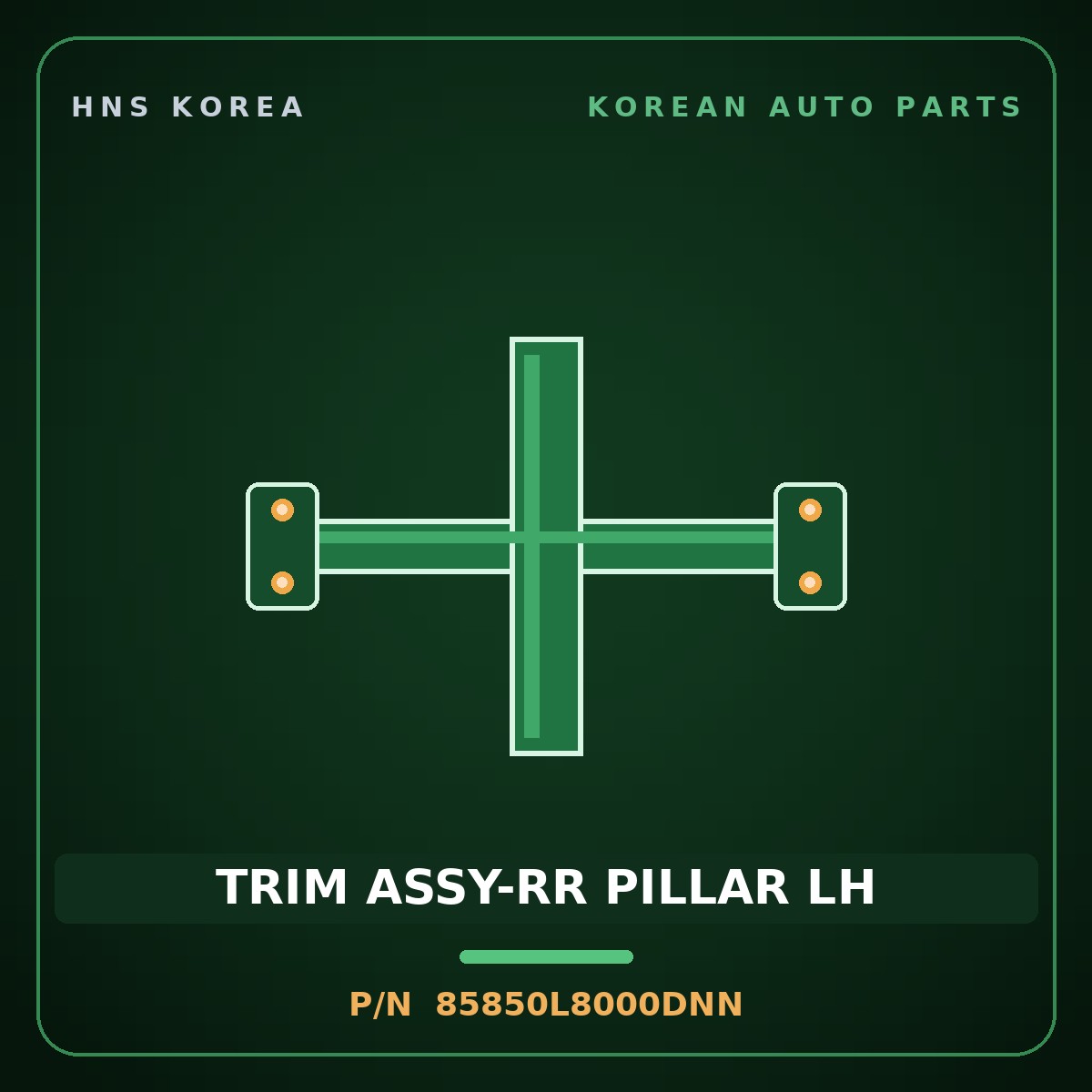 Genuine Mobis TRIM ASSY-RR PILLAR LH 85850L8000DNN for K8 2022 HNS Parts Korea